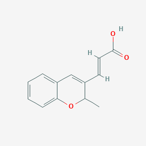 molecular formula C13H12O3 B2442395 (2E)-3-(2-methyl-2H-chromen-3-yl)prop-2-enoic acid CAS No. 461684-28-6