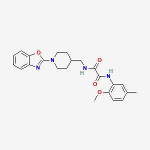 molecular formula C23H26N4O4 B2442400 N1-((1-(benzo[d]oxazol-2-yl)piperidin-4-yl)methyl)-N2-(2-methoxy-5-methylphenyl)oxalamide CAS No. 1797171-82-4