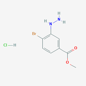 molecular formula C8H10BrClN2O2 B2442402 Methyl 4-bromo-3-hydrazinylbenzoate hydrochloride CAS No. 1820647-19-5