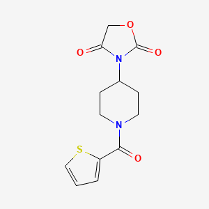 B2442407 3-(1-(Thiophene-2-carbonyl)piperidin-4-yl)oxazolidine-2,4-dione CAS No. 2034524-24-6
