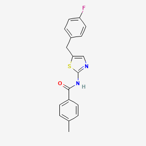 B2442408 N-{5-[(4-fluorophenyl)methyl]-1,3-thiazol-2-yl}-4-methylbenzamide CAS No. 292057-34-2