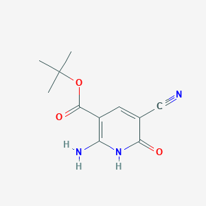 molecular formula C11H13N3O3 B2442412 Tert-butyl 2-amino-5-cyano-6-oxo-1H-pyridine-3-carboxylate CAS No. 2287283-93-4