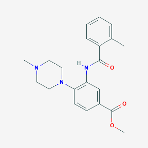 Methyl 3-[(2-methylbenzoyl)amino]-4-(4-methyl-1-piperazinyl)benzoate