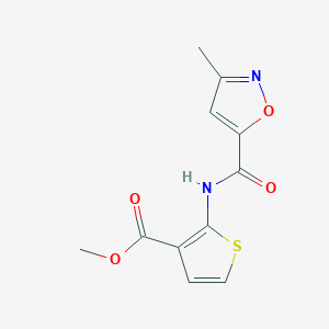 molecular formula C11H10N2O4S B2442420 2-(3-甲基异恶唑-5-甲酰胺基)噻吩-3-甲酸甲酯 CAS No. 946204-95-1