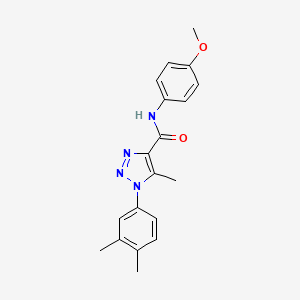 molecular formula C19H20N4O2 B2442421 1-(3,4-二甲基苯基)-N-(4-甲氧基苯基)-5-甲基-1H-1,2,3-三唑-4-甲酰胺 CAS No. 866872-31-3