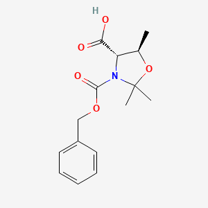 molecular formula C15H19NO5 B2442429 N-Benzyloxycarbonyl-N,O-isopropylidene-L-threonine CAS No. 160821-18-1