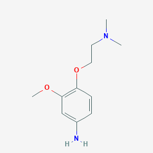 molecular formula C11H18N2O2 B2442432 4-[2-(二甲氨基)乙氧基]-3-甲氧基苯胺 CAS No. 909728-80-9