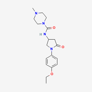 molecular formula C18H26N4O3 B2442439 N-(1-(4-乙氧苯基)-5-氧代吡咯烷-3-基)-4-甲基哌嗪-1-甲酰胺 CAS No. 894010-21-0