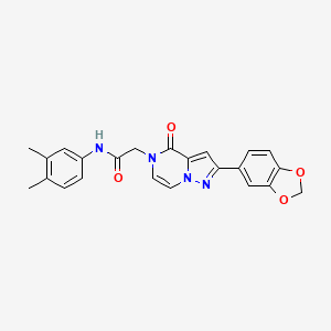 B2442441 2-[2-(1,3-benzodioxol-5-yl)-4-oxopyrazolo[1,5-a]pyrazin-5(4H)-yl]-N-(3,4-dimethylphenyl)acetamide CAS No. 1242986-46-4