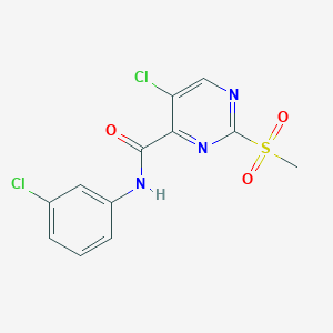 B2442442 5-chloro-N-(3-chlorophenyl)-2-(methylsulfonyl)pyrimidine-4-carboxamide CAS No. 838893-76-8