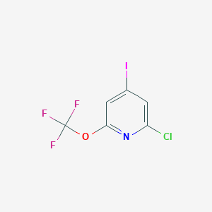 molecular formula C6H2ClF3INO B2442459 2-氯-4-碘-6-(三氟甲氧基)吡啶 CAS No. 1221171-96-5