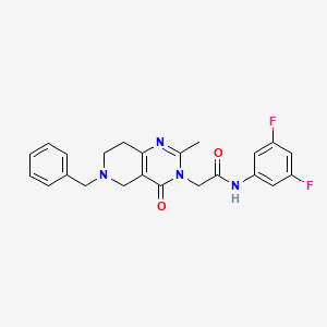 molecular formula C23H22F2N4O2 B2442471 2-(6-benzyl-2-methyl-4-oxo-5,6,7,8-tetrahydropyrido[4,3-d]pyrimidin-3(4H)-yl)-N-(3,5-difluorophenyl)acetamide CAS No. 1251571-89-7