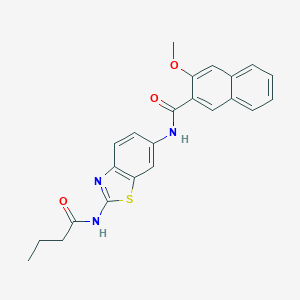 N-[2-(butyrylamino)-1,3-benzothiazol-6-yl]-3-methoxy-2-naphthamide