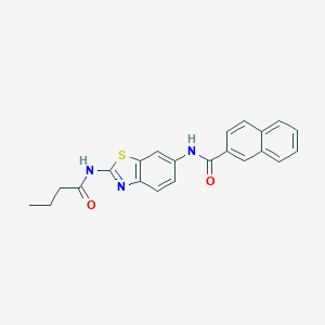 N-[2-(butyrylamino)-1,3-benzothiazol-6-yl]-2-naphthamide