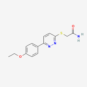 molecular formula C14H15N3O2S B2442518 2-[6-(4-Ethoxyphenyl)pyridazin-3-yl]sulfanylacetamide CAS No. 872689-12-8