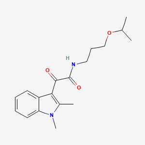 molecular formula C18H24N2O3 B2442519 2-(1,2-dimethyl-1H-indol-3-yl)-N-(3-isopropoxypropyl)-2-oxoacetamide CAS No. 862814-47-9