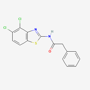 molecular formula C15H10Cl2N2OS B2442530 N-(4,5-dichloro-1,3-benzothiazol-2-yl)-2-phenylacetamide CAS No. 709006-09-7