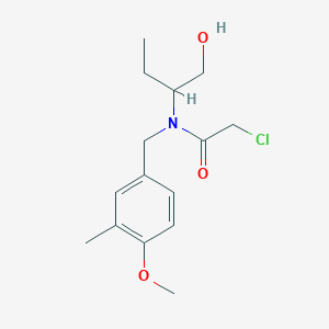 2-Chloro-N-(1-hydroxybutan-2-yl)-N-[(4-methoxy-3-methylphenyl)methyl]acetamide