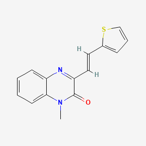 molecular formula C15H12N2OS B2442536 1-methyl-3-[(E)-2-thiophen-2-ylethenyl]quinoxalin-2-one CAS No. 797782-04-8
