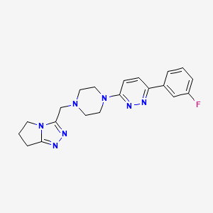 3-[[4-[6-(3-Fluorophenyl)pyridazin-3-yl]piperazin-1-yl]methyl]-6,7-dihydro-5H-pyrrolo[2,1-c][1,2,4]triazole