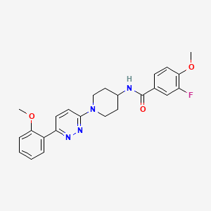 3-fluoro-4-methoxy-N-(1-(6-(2-methoxyphenyl)pyridazin-3-yl)piperidin-4-yl)benzamide