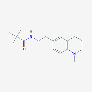 molecular formula C17H26N2O B2442547 N-(2-(1-methyl-1,2,3,4-tetrahydroquinolin-6-yl)ethyl)pivalamide CAS No. 946208-75-9