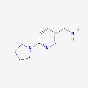 molecular formula C10H15N3 B2442548 [6-(Pyrrolidin-1-yl)pyridin-3-yl]methanamine CAS No. 754977-02-1