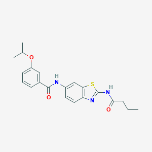 N-[2-(butyrylamino)-1,3-benzothiazol-6-yl]-3-isopropoxybenzamide