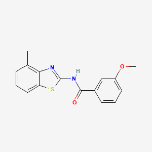 molecular formula C16H14N2O2S B2442551 3-methoxy-N-(4-methyl-1,3-benzothiazol-2-yl)benzamide CAS No. 313254-06-7