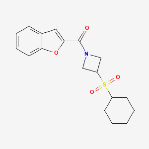 Benzofuran-2-yl(3-(cyclohexylsulfonyl)azetidin-1-yl)methanone