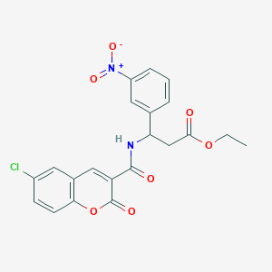 ethyl 3-{[(6-chloro-2-oxo-2H-chromen-3-yl)carbonyl]amino}-3-(3-nitrophenyl)propanoate