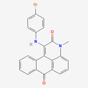 molecular formula C23H15BrN2O2 B2442562 1-[(4-bromophenyl)amino]-3-methyl-3H-naphtho[1,2,3-de]quinoline-2,7-dione CAS No. 865591-79-3