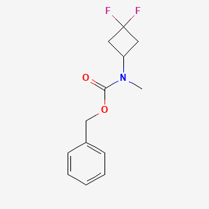molecular formula C13H15F2NO2 B2442565 苯甲酰(3,3-二氟环丁基)(甲基)氨基甲酸酯 CAS No. 1956306-91-4