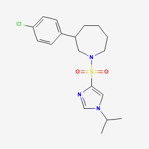 3-(4-chlorophenyl)-1-((1-isopropyl-1H-imidazol-4-yl)sulfonyl)azepane