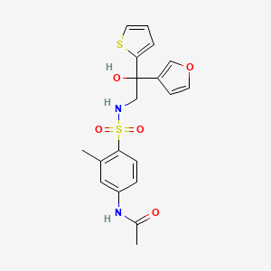 N-(4-(N-(2-(furan-3-yl)-2-hydroxy-2-(thiophen-2-yl)ethyl)sulfamoyl)-3-methylphenyl)acetamide