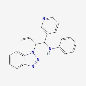 N-[2-(benzotriazol-1-yl)-1-pyridin-3-ylbut-3-enyl]aniline