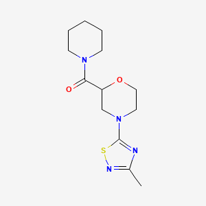 molecular formula C13H20N4O2S B2442583 [4-(3-Methyl-1,2,4-thiadiazol-5-yl)morpholin-2-yl]-piperidin-1-ylmethanone CAS No. 2415502-39-3