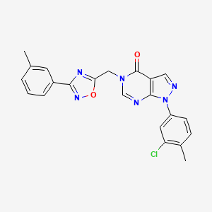 1-(3-chloro-4-methylphenyl)-5-((3-(m-tolyl)-1,2,4-oxadiazol-5-yl)methyl)-1H-pyrazolo[3,4-d]pyrimidin-4(5H)-one