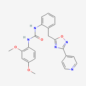 molecular formula C23H21N5O4 B2442614 1-(2,4-Dimethoxyphenyl)-3-(2-((3-(pyridin-4-yl)-1,2,4-oxadiazol-5-yl)methyl)phenyl)urea CAS No. 1797303-99-1