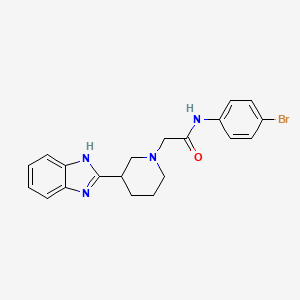 molecular formula C20H21BrN4O B2442618 2-(3-(1H-苯并[d]咪唑-2-基)哌啶-1-基)-N-(4-溴苯基)乙酰胺 CAS No. 887218-16-8