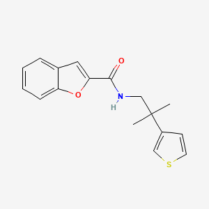 molecular formula C17H17NO2S B2442622 N-(2-methyl-2-(thiophen-3-yl)propyl)benzofuran-2-carboxamide CAS No. 2309802-05-7
