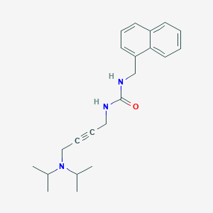 molecular formula C22H29N3O B2442623 1-(4-(二异丙氨基)丁-2-炔-1-基)-3-(萘-1-基甲基)脲 CAS No. 1396856-08-8