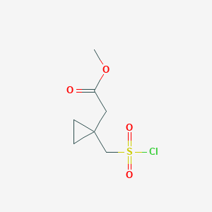 Methyl 2-{1-[(chlorosulfonyl)methyl]cyclopropyl}acetate