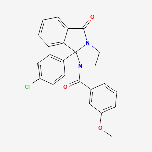 molecular formula C24H19ClN2O3 B2442633 9b-(4-chlorophenyl)-1-(3-methoxybenzoyl)-1,2,3,9b-tetrahydro-5H-imidazo[2,1-a]isoindol-5-one CAS No. 477886-54-7