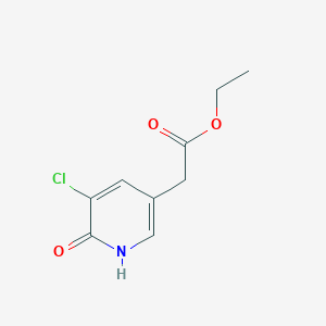 molecular formula C9H10ClNO3 B2442639 乙酸（5-氯-6-羟基吡啶-3-基）酯 CAS No. 1393540-37-8