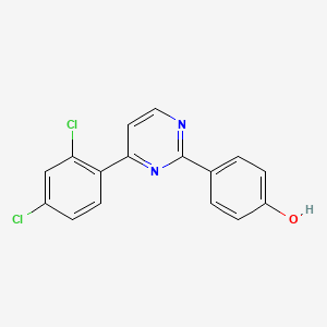 molecular formula C16H10Cl2N2O B2442646 4-[4-(2,4-二氯苯基)-2-嘧啶基]苯酚 CAS No. 477846-95-0