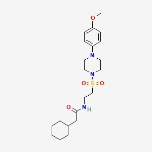 2-cyclohexyl-N-(2-((4-(4-methoxyphenyl)piperazin-1-yl)sulfonyl)ethyl)acetamide