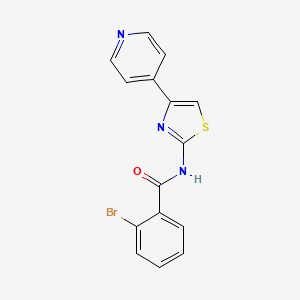 2-bromo-N-(4-pyridin-4-yl-1,3-thiazol-2-yl)benzamide