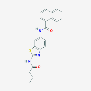 N-[2-(butyrylamino)-1,3-benzothiazol-6-yl]-1-naphthamide