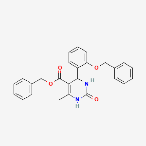 benzyl 6-methyl-2-oxo-4-(2-phenylmethoxyphenyl)-3,4-dihydro-1H-pyrimidine-5-carboxylate
